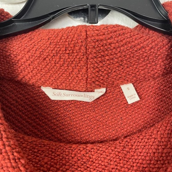 Soft Surroundings Woman's Sz S Burnt Orange Breakwater Pullover Sweater - Picture 6 of 9